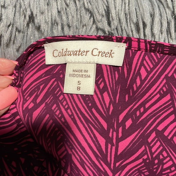 Fuchsia Coldwater Creek sleeveless blouse. - Picture 8 of 10